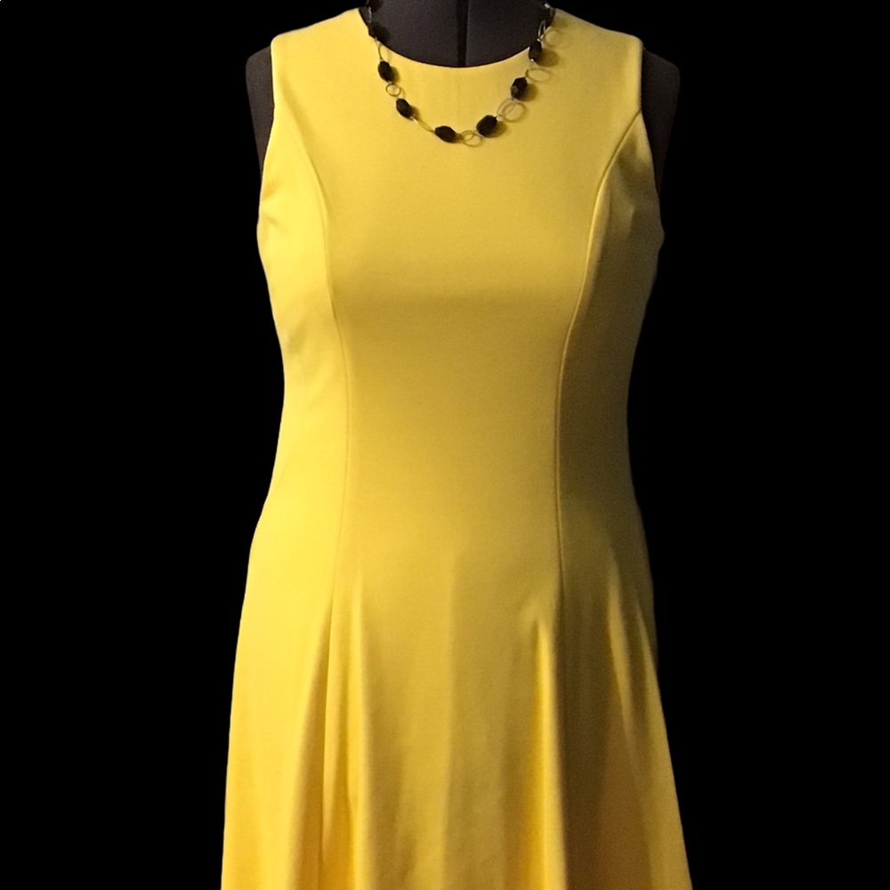 Andrew Marc New York Yellow A-line dress